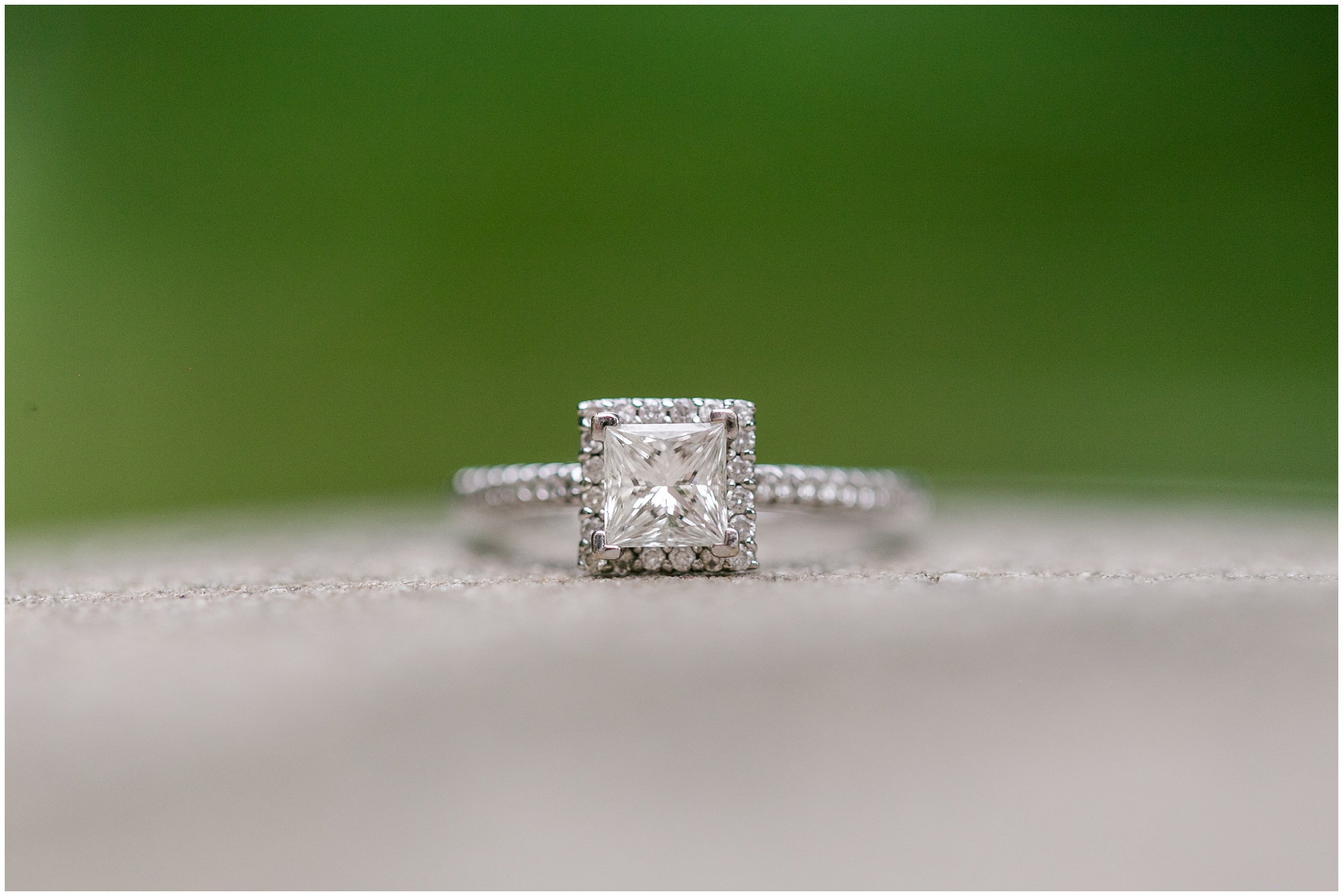 macon square cut engagement ring