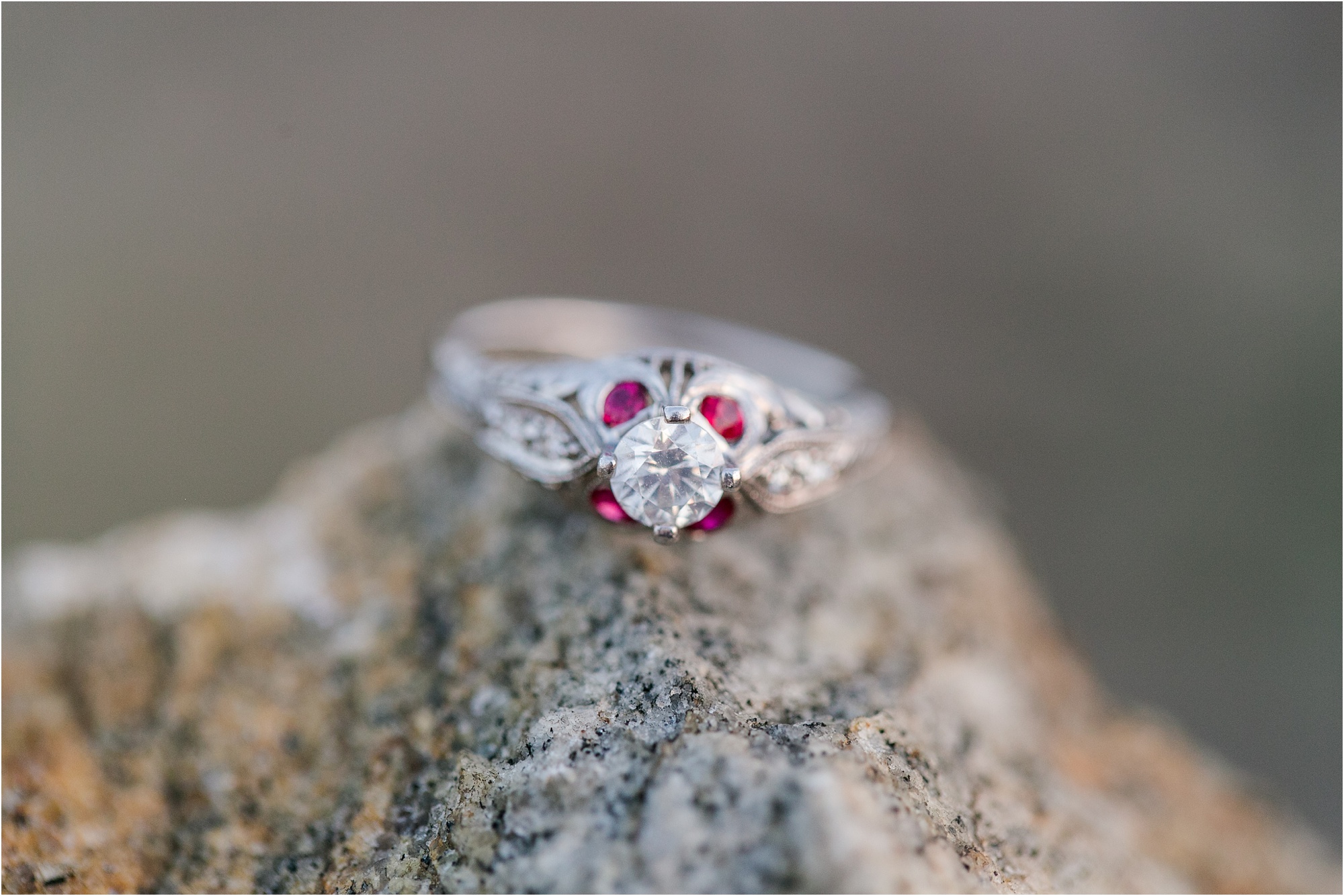engagement ring rubies diamond