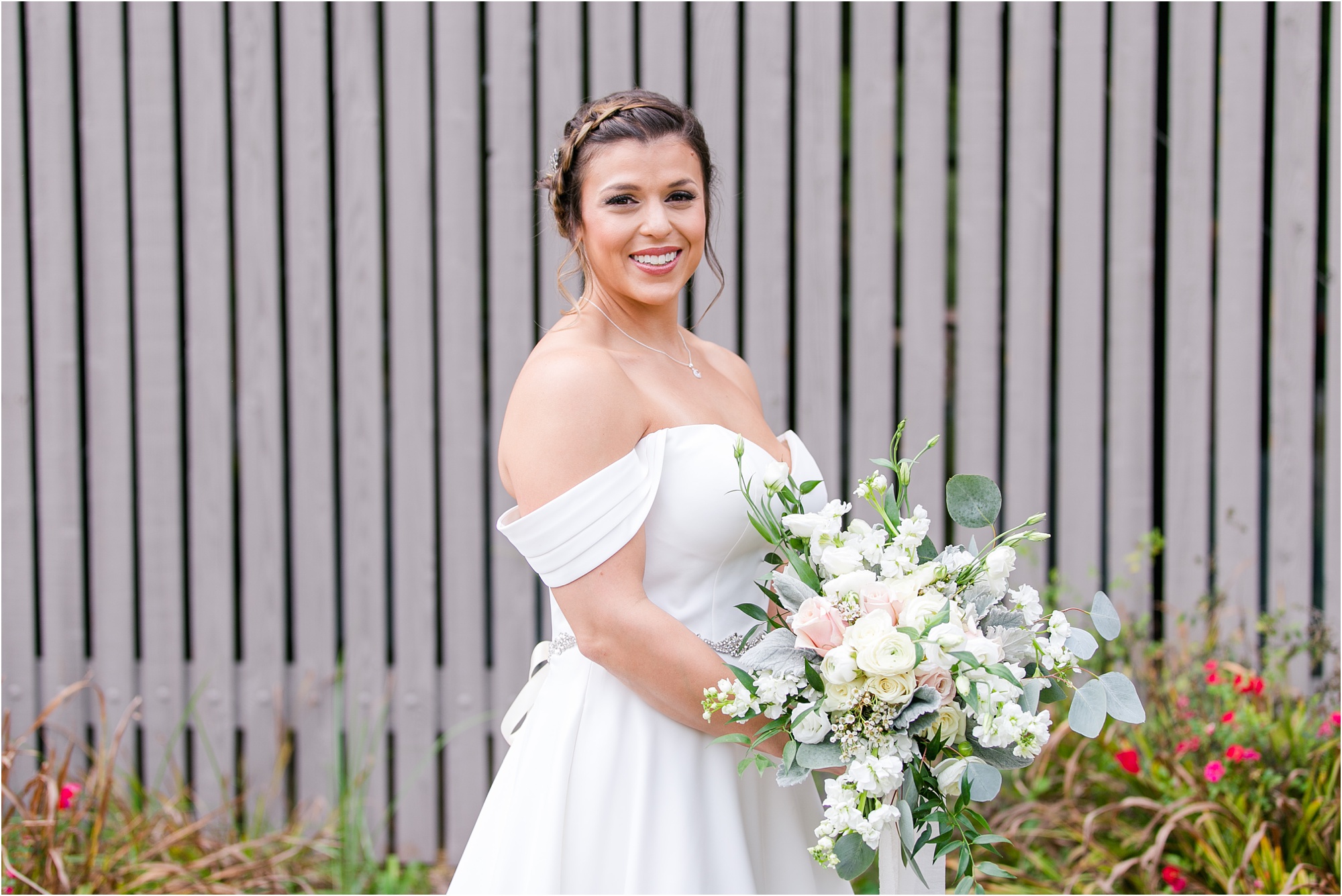 rock barn canton ga macon ga wedding photographer bride bridesmaids taupe mauve white florals eucalyptus