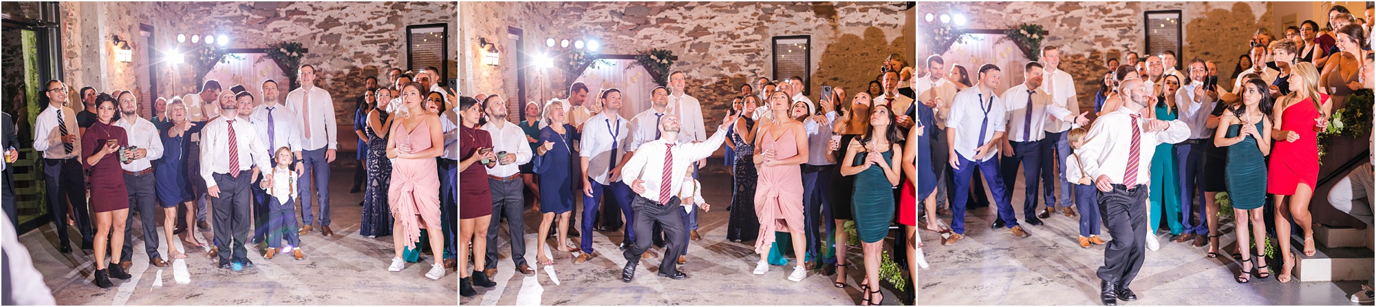 rock barn canton ga macon ga wedding photographer reception dancing garter